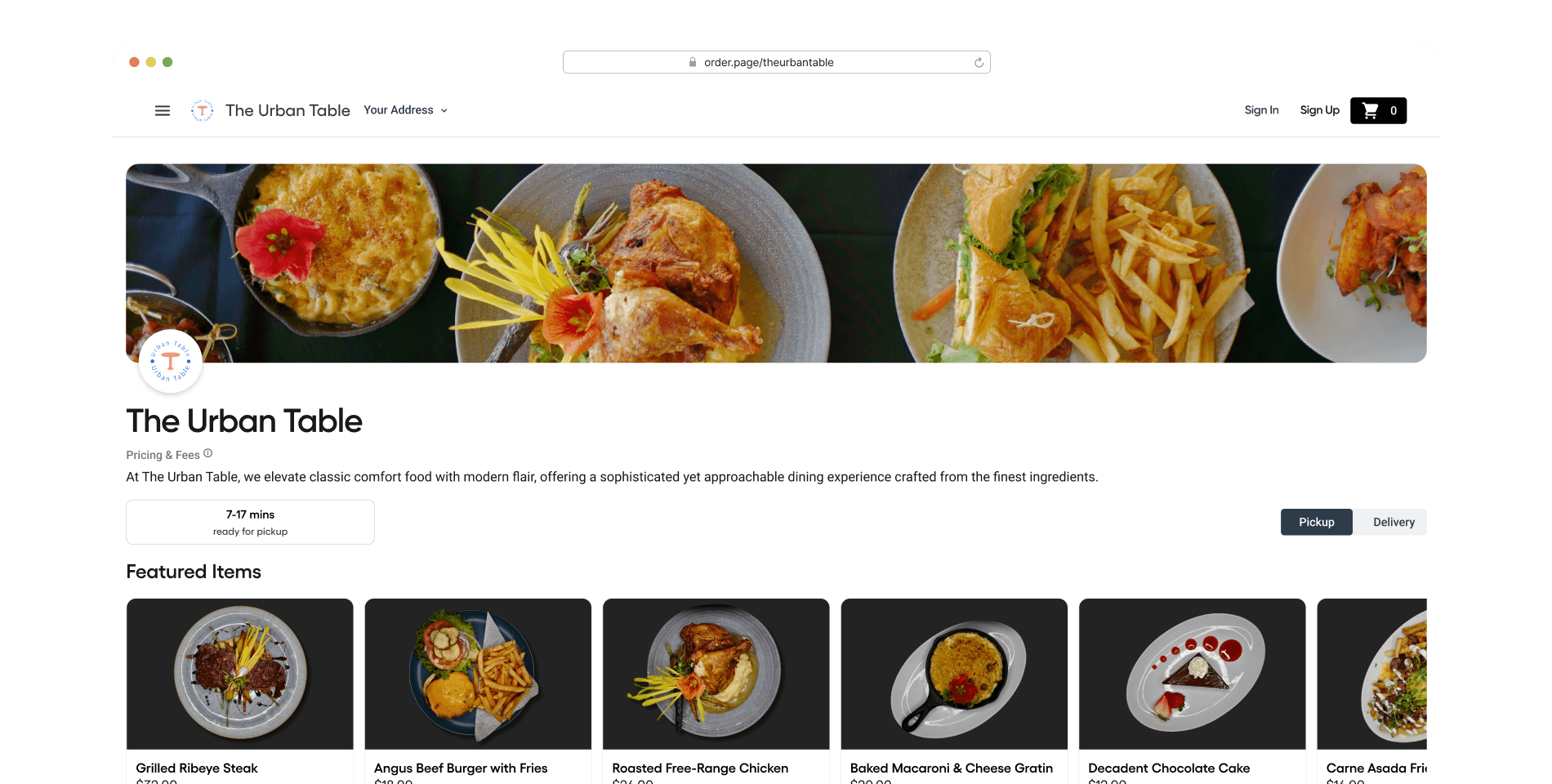 Custom-branded storefront